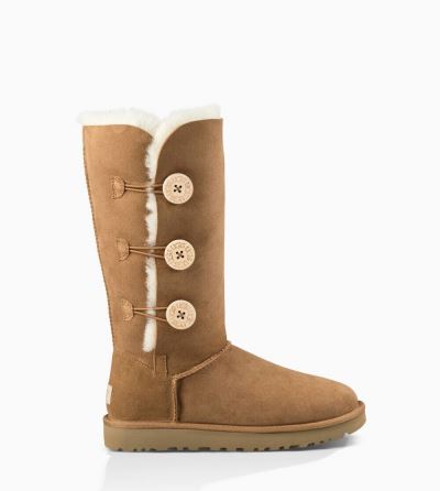 UGG Bailey Button Triplet II Womens Classic Boots Chestnut/ Brown - AU 35FO